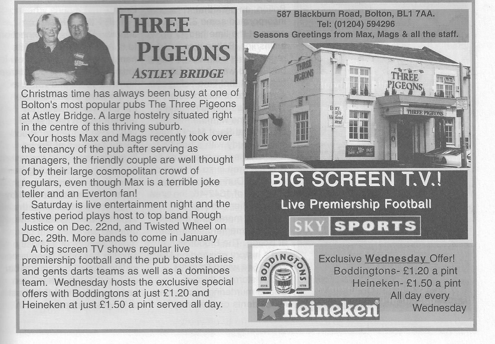 Pub Advert December 2001. Published on 20-05-2022