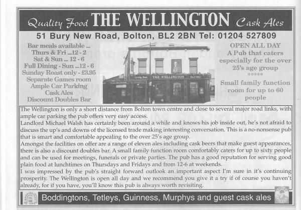 Advert From December 2001 Bolton Pub Directory. Published on 11-02-2016