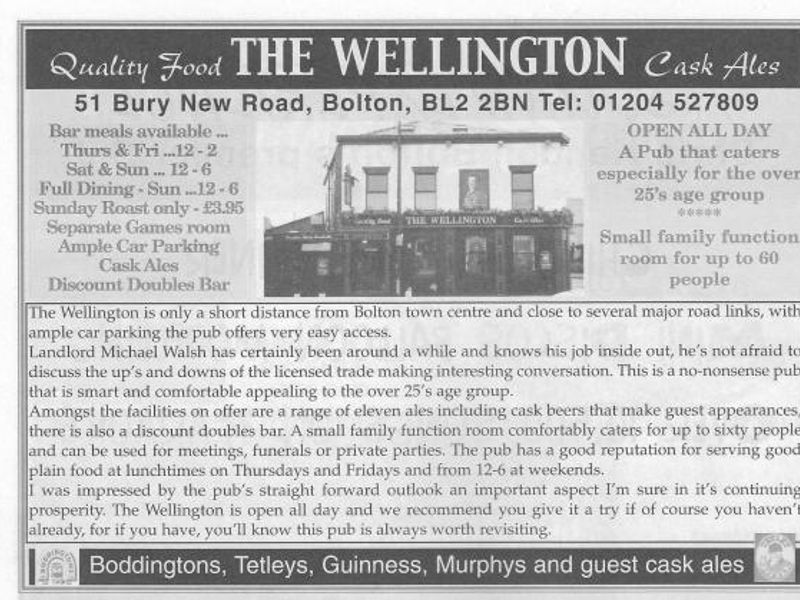 Advert From December 2001 Bolton Pub Directory. Published on 11-02-2016