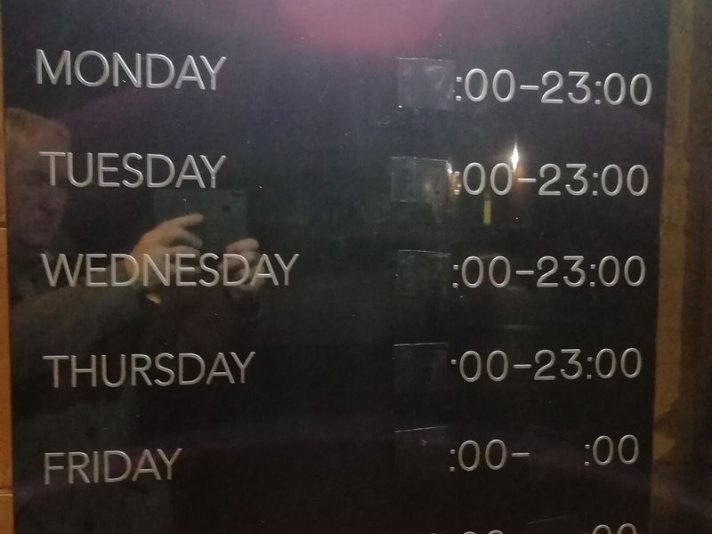 Opening Hours. Published on 07-06-2019