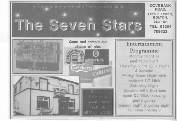 Advert From December 2001 Bolton Pub Directory. Published on 11-02-2016