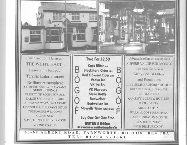 Advert From July 2001 Bolton Pub Directory. Published on 11-02-2016