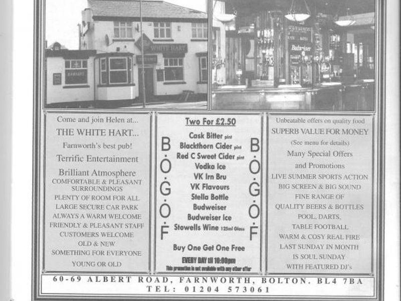 Advert From July 2001 Bolton Pub Directory. Published on 11-02-2016
