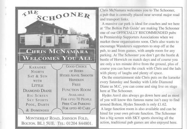 Advert From July 2001 Bolton Pub Directory. Published on 11-02-2016