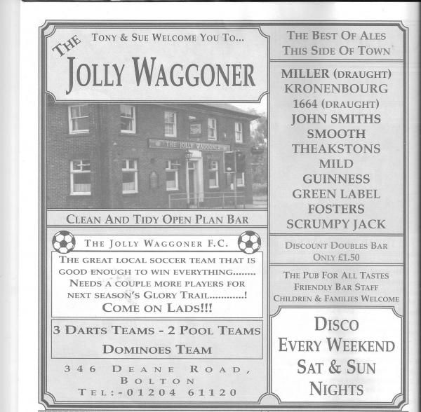 Advert From July 2001 Bolton Pub Directory. Published on 10-02-2016