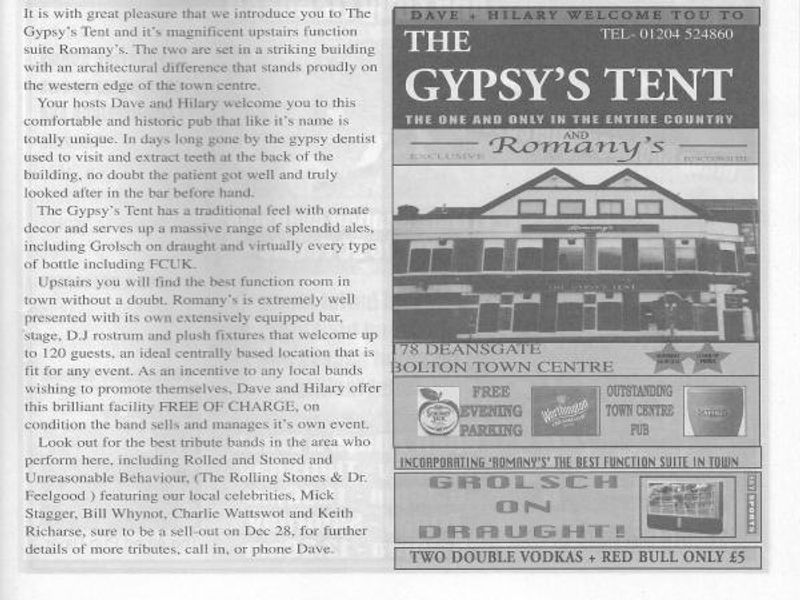 Advert From December 2001 Bolton Pub Directory. Published on 10-02-2016