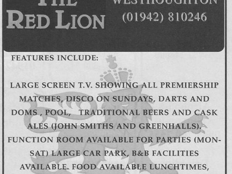 Advert From December 2001 Yellow Pub Directory. Published on 10-02-2016