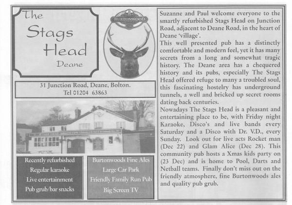 Advert From December 2001 Bolton Pub Directory. Published on 11-02-2016