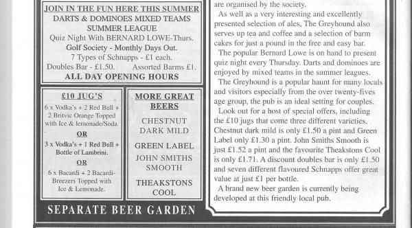 Advert From July 2001 Bolton Pub Directory. Published on 10-02-2016