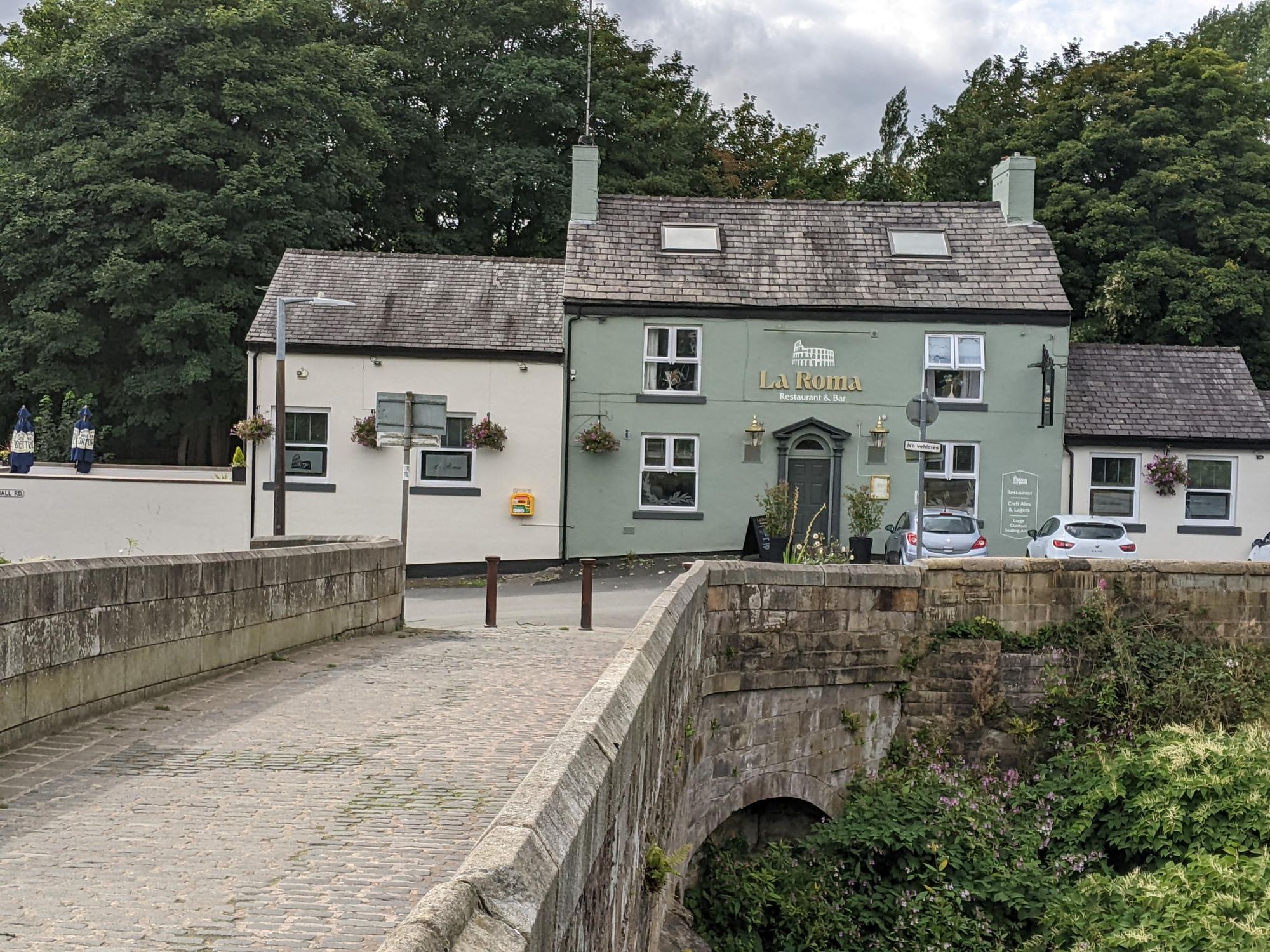 Front View from the pack horse bridge over the Irwell. Published on 23-08-2024