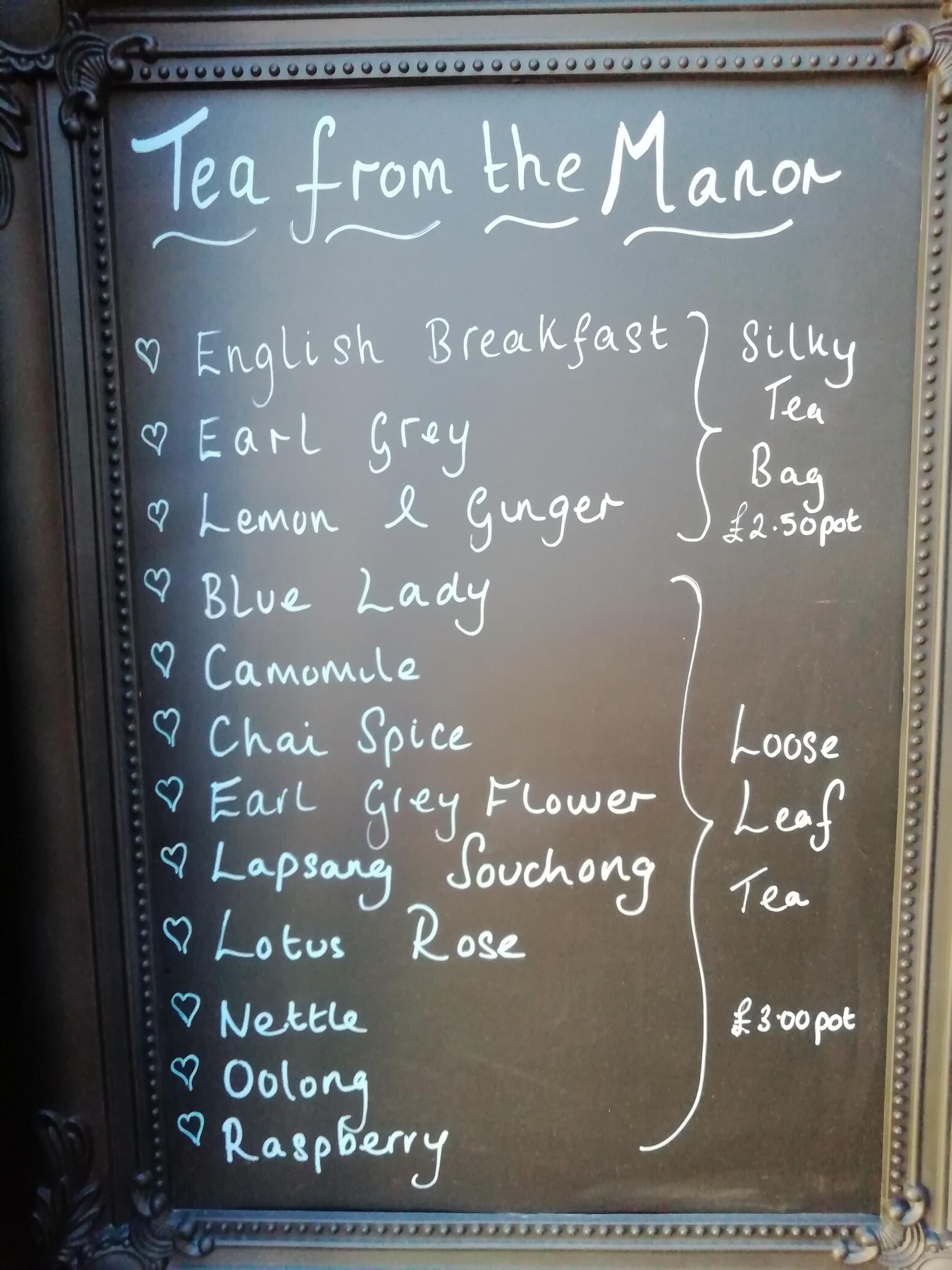 Hot Drinks List. Published on 24-04-2019