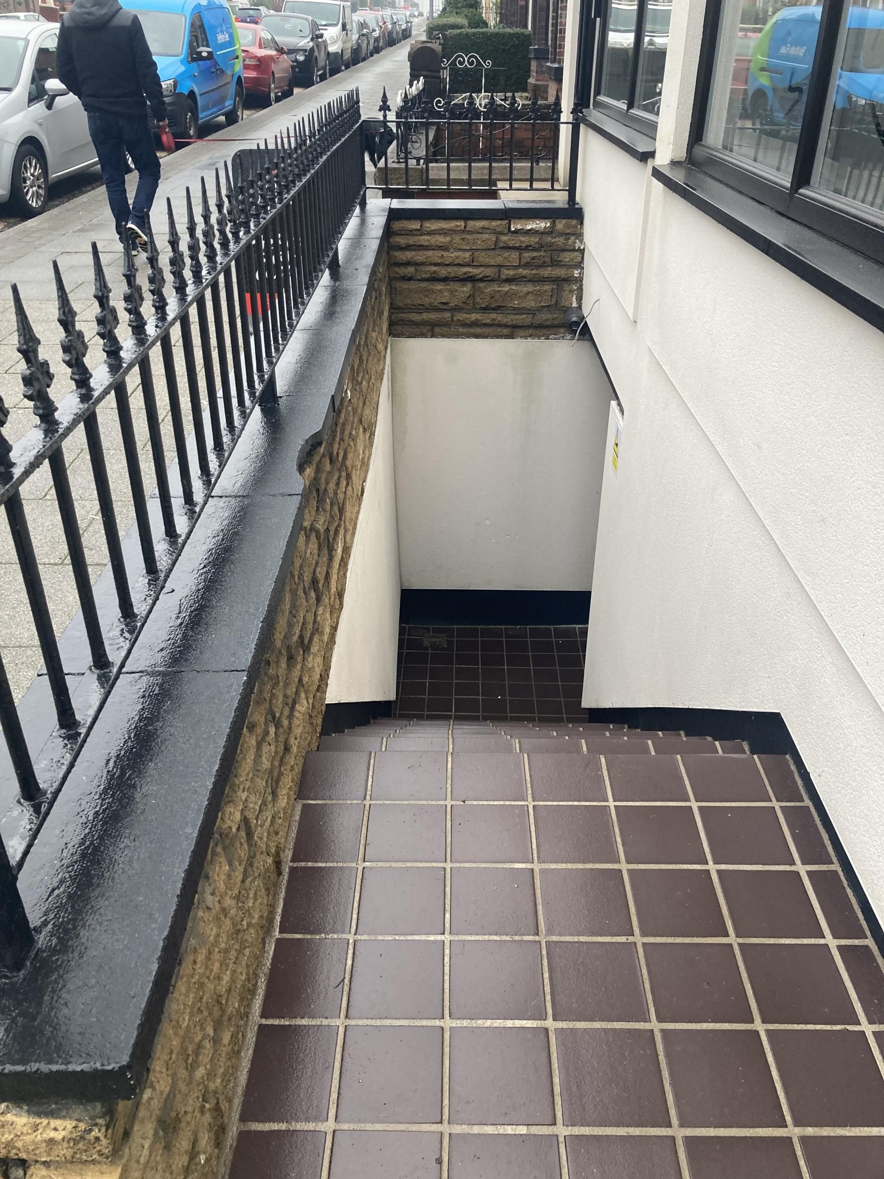 Steps down to cellar bar. Published on 31-12-2021