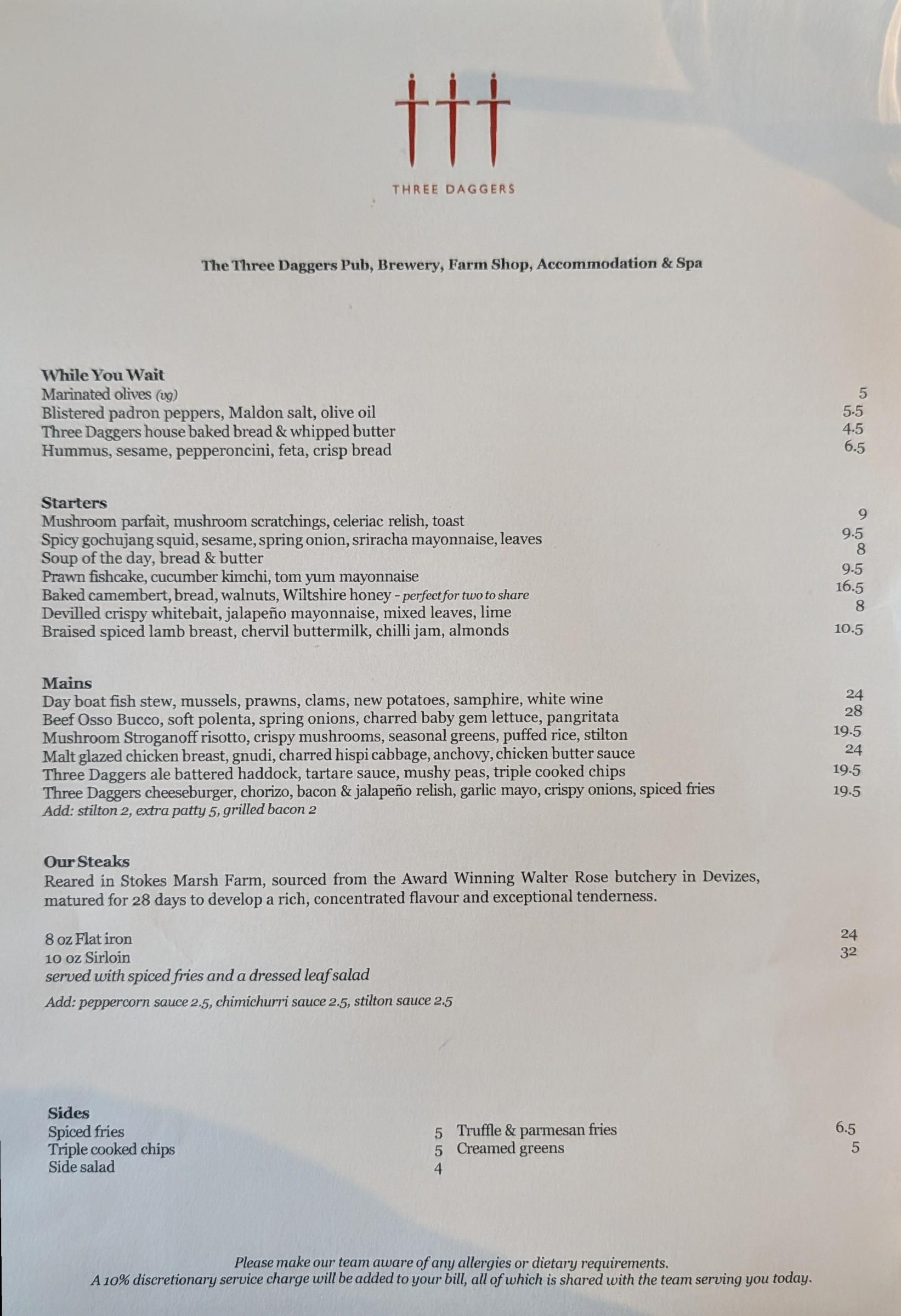 Sample menu. Published on 12-04-2026