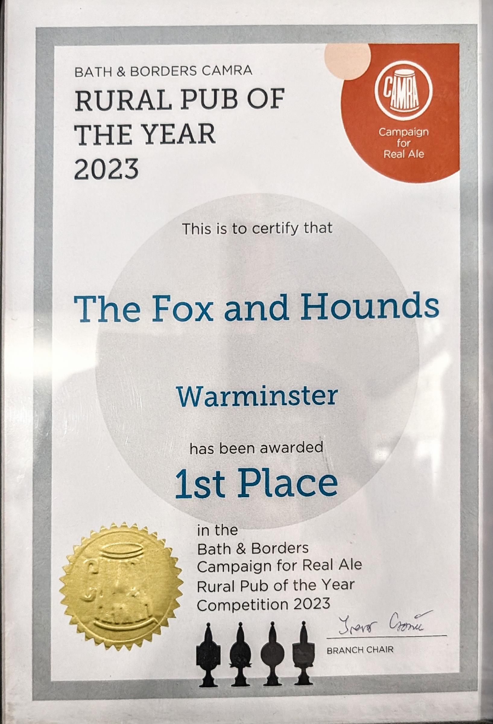 2023 PotY Award. (Sign). Published on 15-10-2026