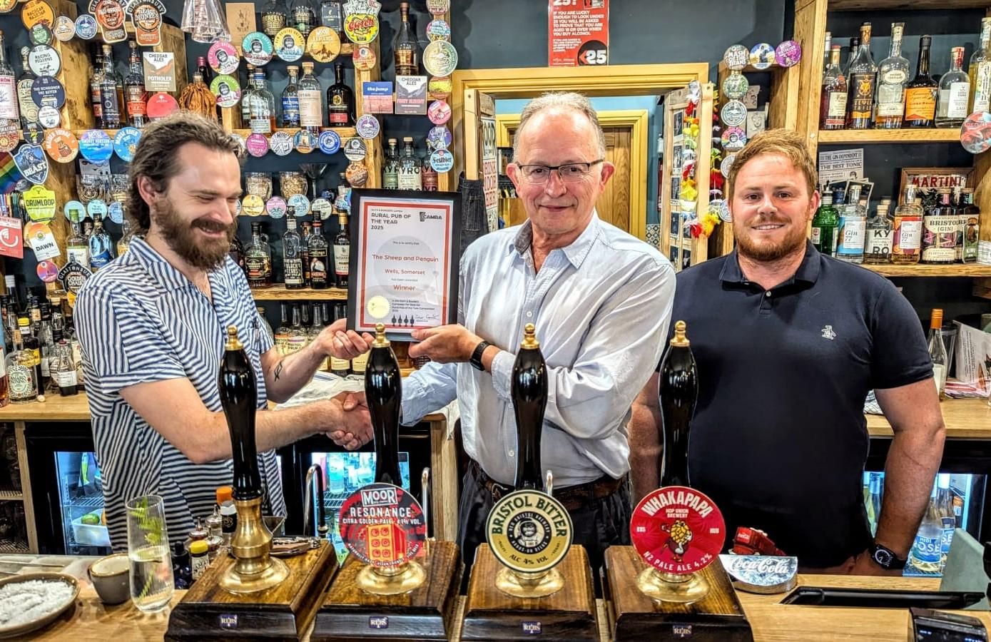 Rural Pub of the Year Certificate presentation May 2025. (Bar, Publican, Award). Published on 25-05-2025