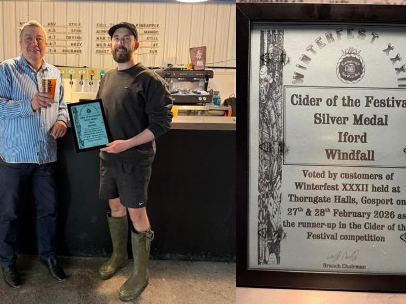 Joe Abbot Receiving Silver Award  for Windfall at Gosport Winter. (Award). Published on 04-05-2026 