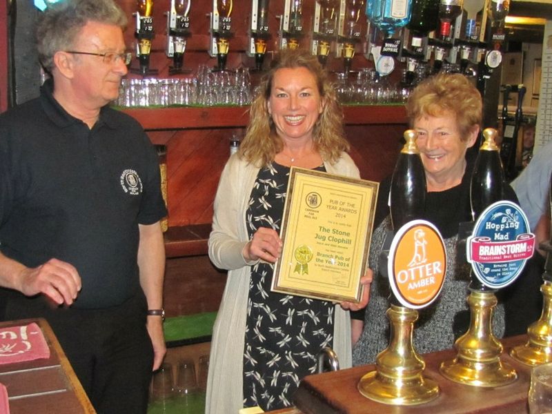 "Stone Jug, Clophill - Branch Pub of the Year 2014". (Pub, Bar, Publican, Award). Published on 29-03-2015