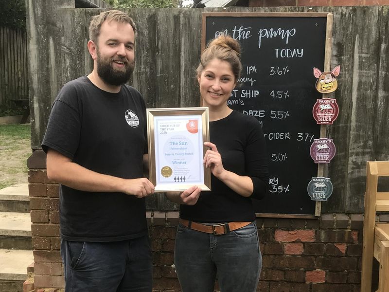 Sun Felmersham - Branch Cider POTY 2020 . (Pub, External, Publican, Award). Published on 15-08-2020 