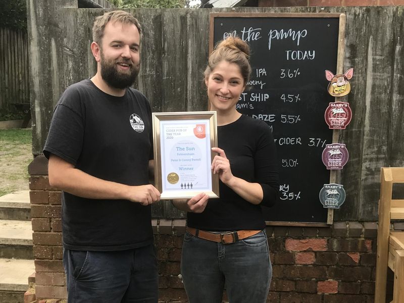 Sun Felmersham - Branch Cider POTY 2020 . (Pub, External, Publican, Award). Published on 15-08-2020