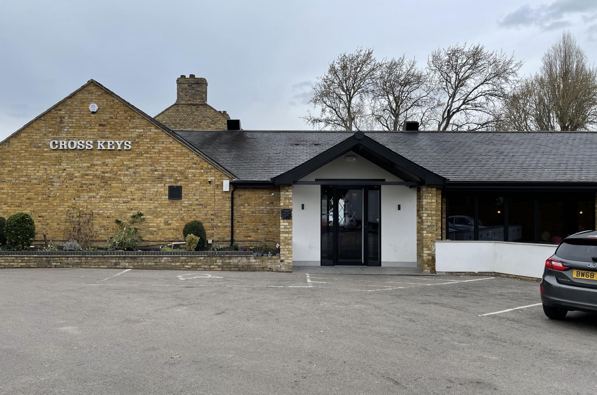 Cross Keys, Kempston Wood End - restaurant entrance. (Pub, External, Restaurant). Published on 11-03-2023