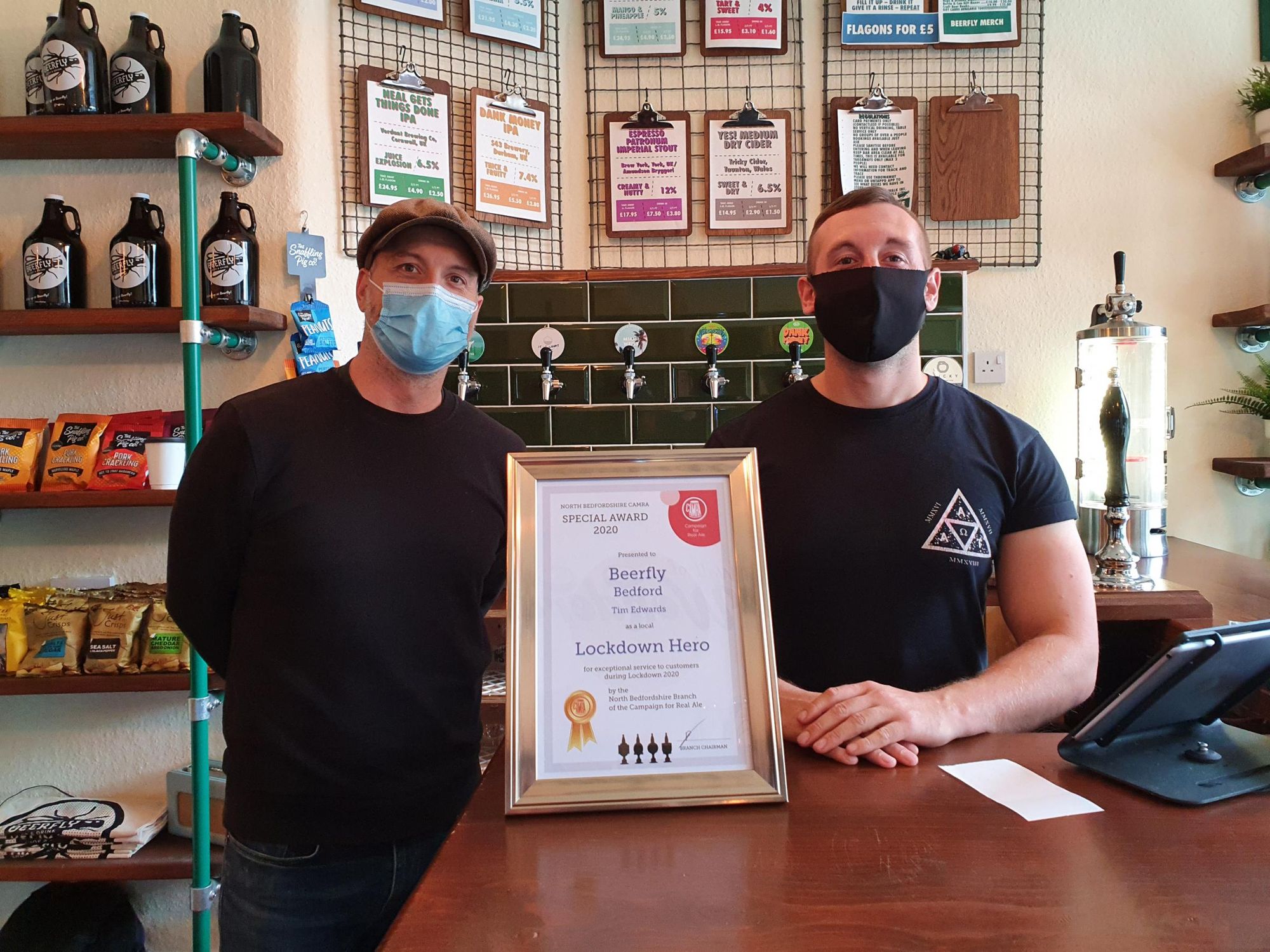 Beerfly, Bedford - Lockdown Hero award 2020. (Bar, Publican, Award). Published on 11-11-2020