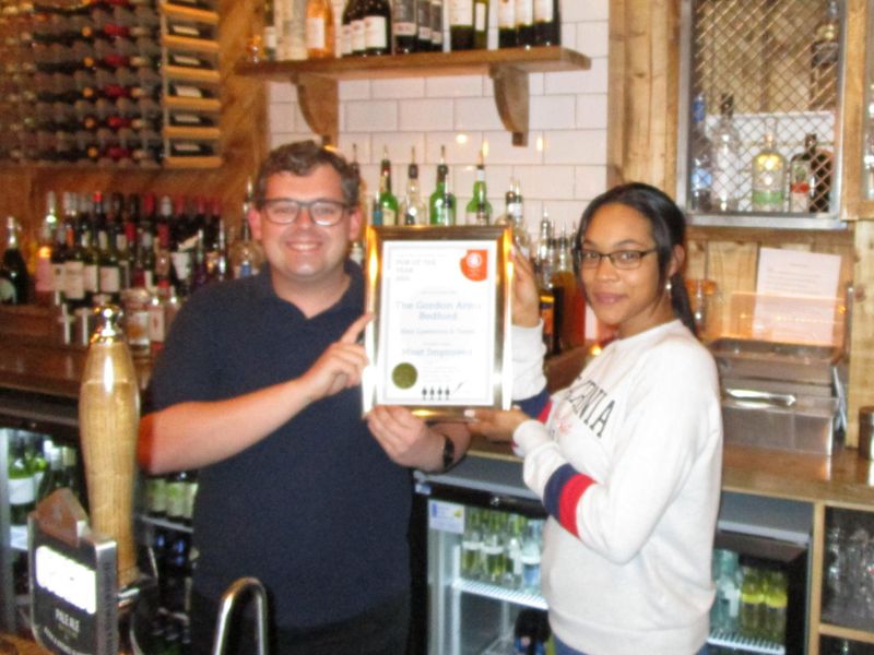 Gordon Arms, Bedford: Most Improved Pub 2021. (Pub, Bar, Publican, Award). Published on 07-12-2021