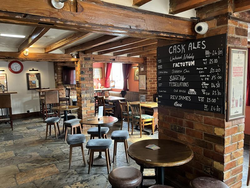 Bar area seating and ale board. (Pub). Published on 29-09-2026