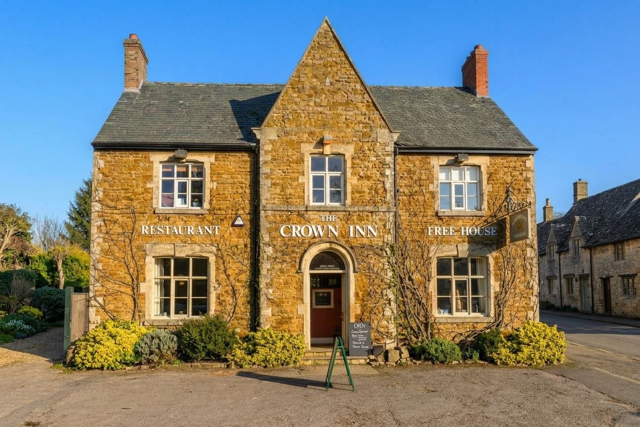 Crown Inn, Sproxton. (Pub, External, Garden, Sign, Key). Published on 01-01-1970