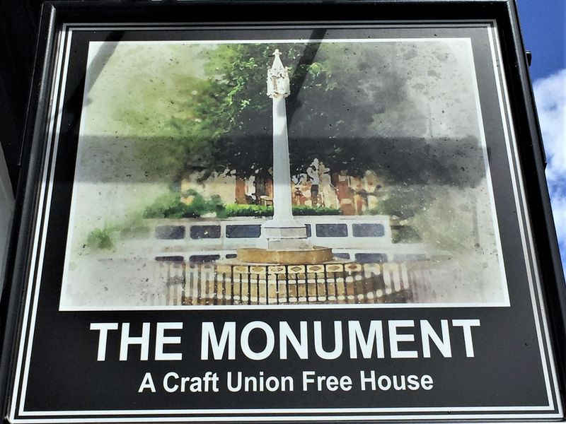 The Monument pub sign (July 2021). (Pub, Sign). Published on 05-07-2021 