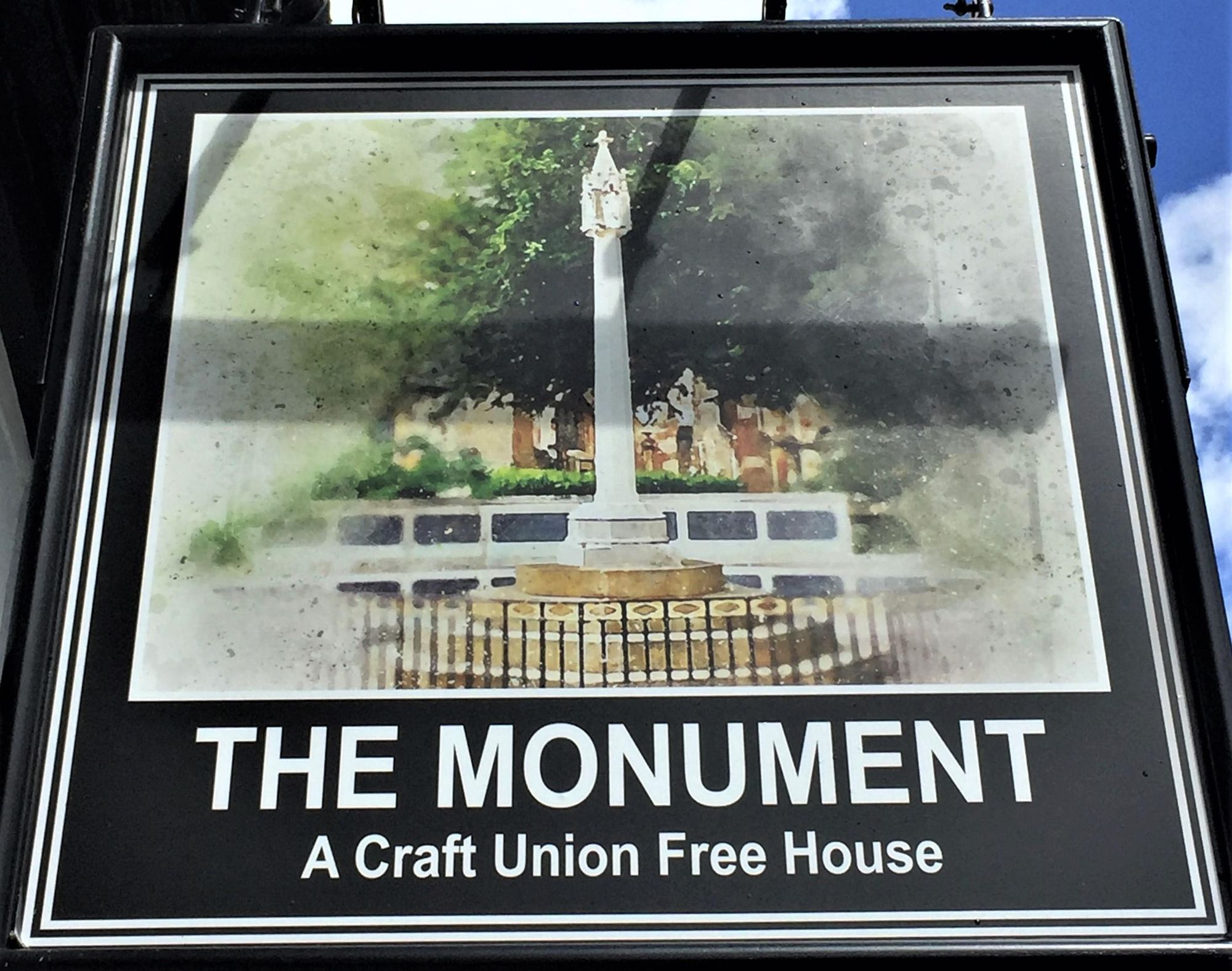 The Monument pub sign (July 2021). (Pub, Sign). Published on 05-07-2021