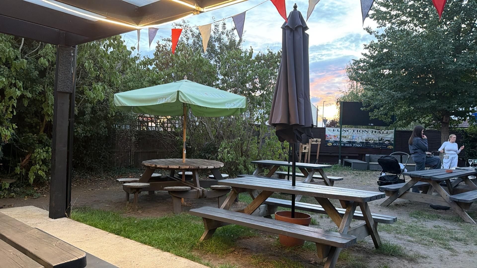 Pub garden as at Oct 7 2026. (Pub, Garden). Published on 07-10-2026