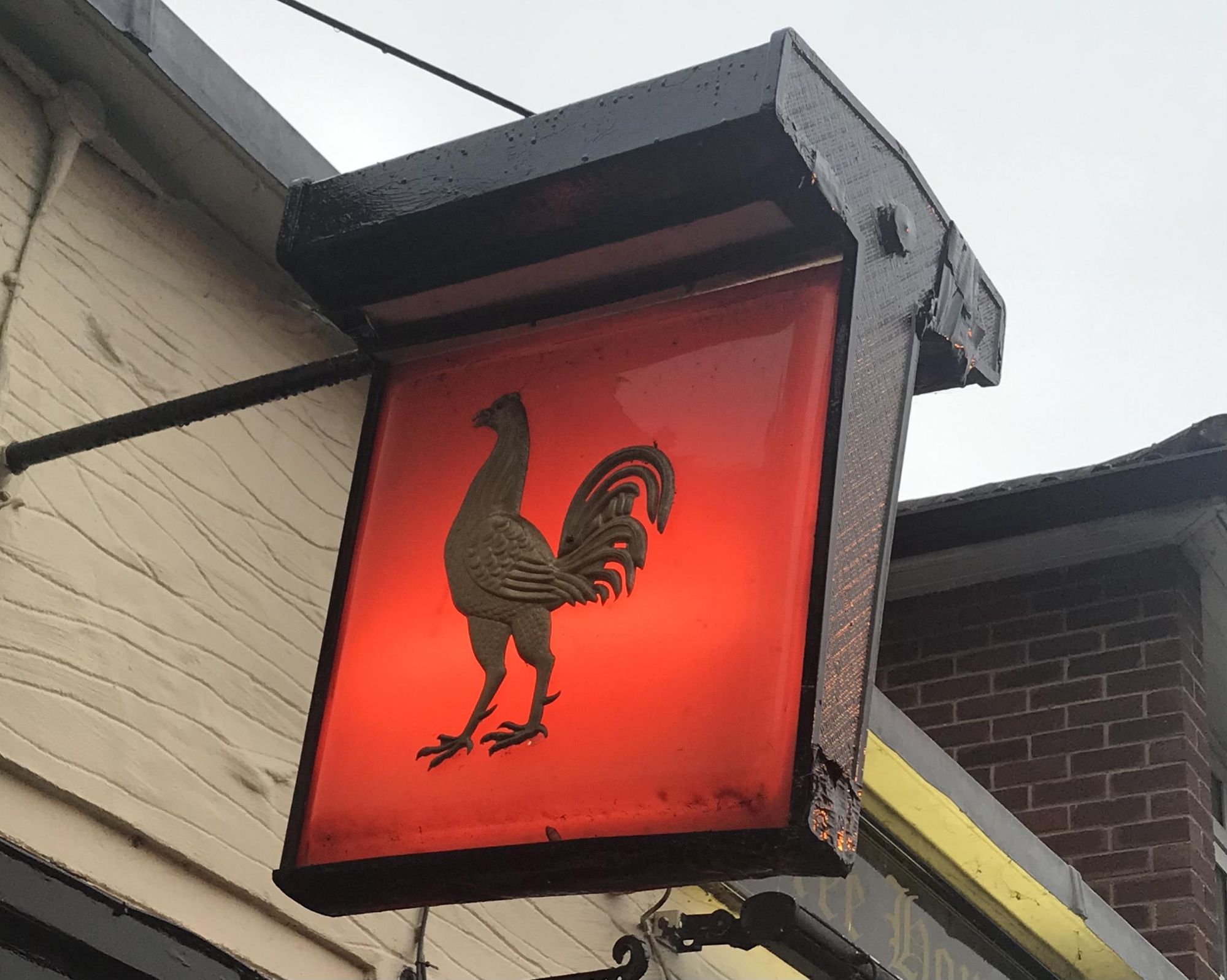Weather-beaten Courage standard. (Pub, External, Sign). Published on 26-07-2025
