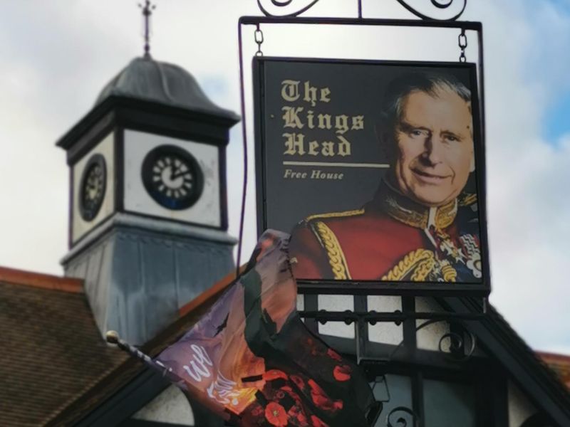 King Head sign - Nov 2023. (Pub, External, Sign). Published on 09-12-2023 