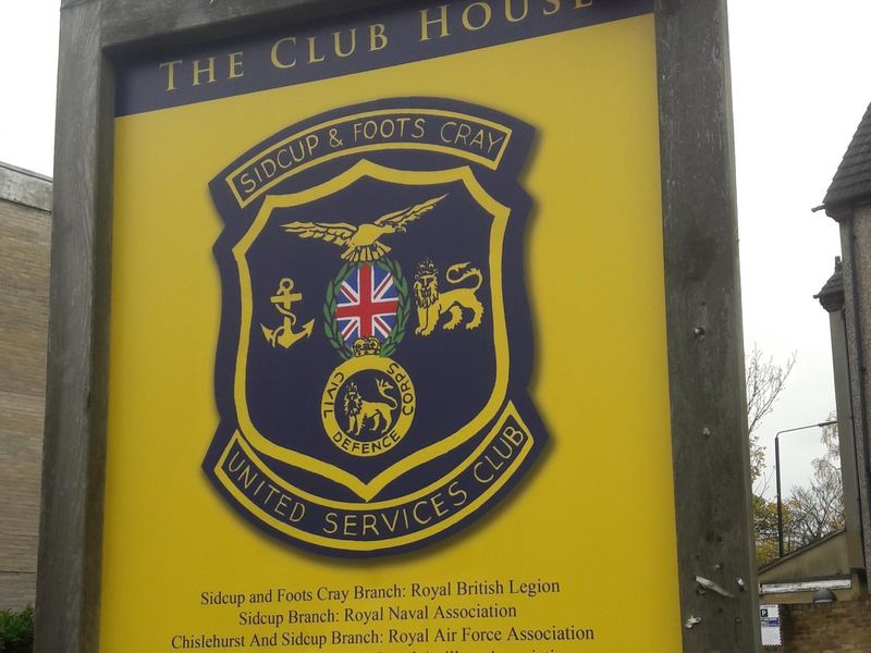 Sidcup & Foots Cray USC sign 2019. (Sign). Published on 25-02-2020 