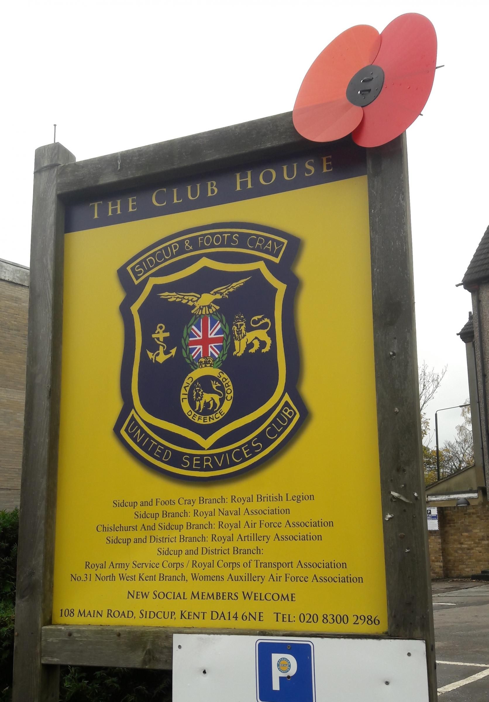 Sidcup & Foots Cray USC sign 2019. (Sign). Published on 25-02-2020