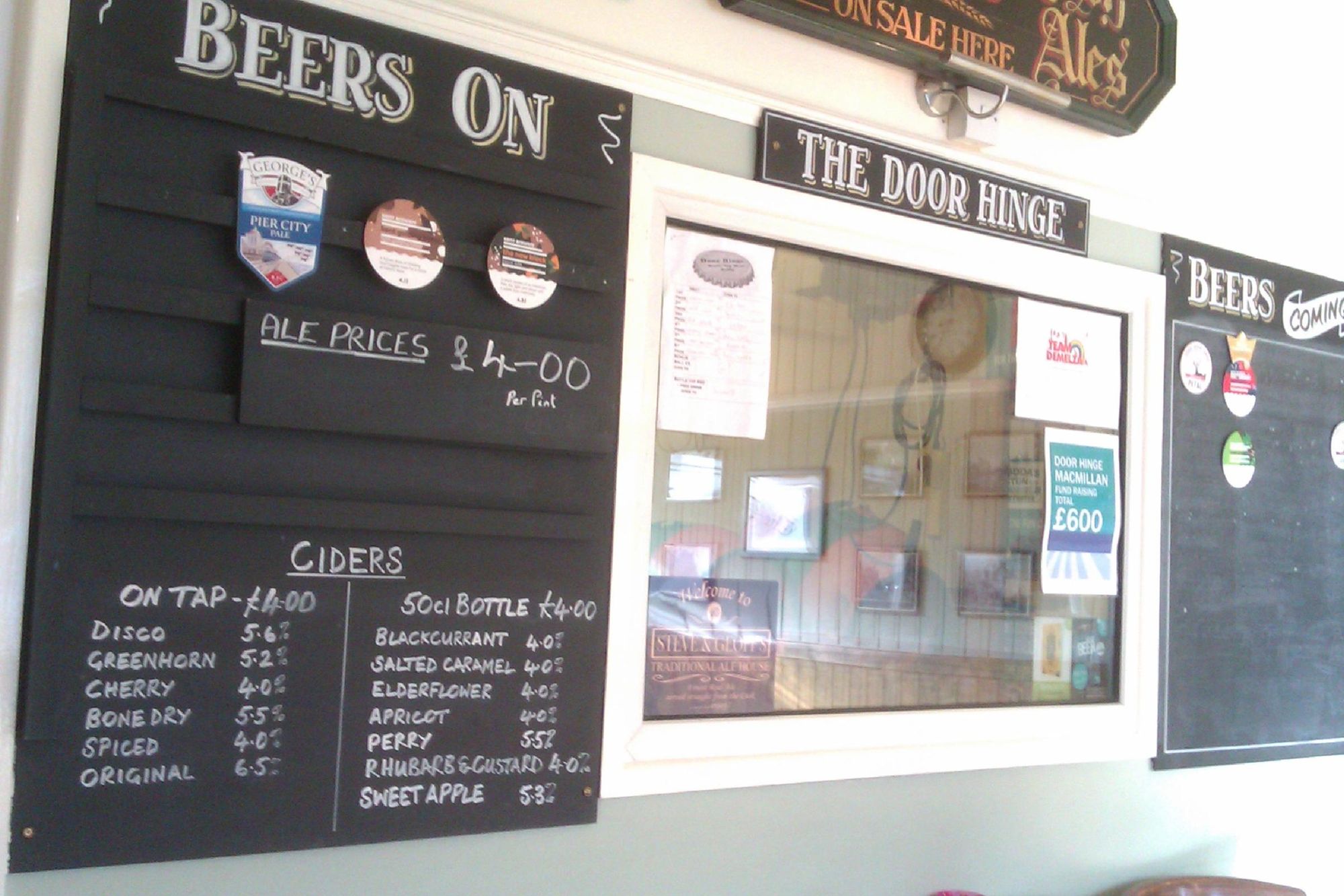 Beer board and cellar room window. (Pub). Published on 15-10-2022