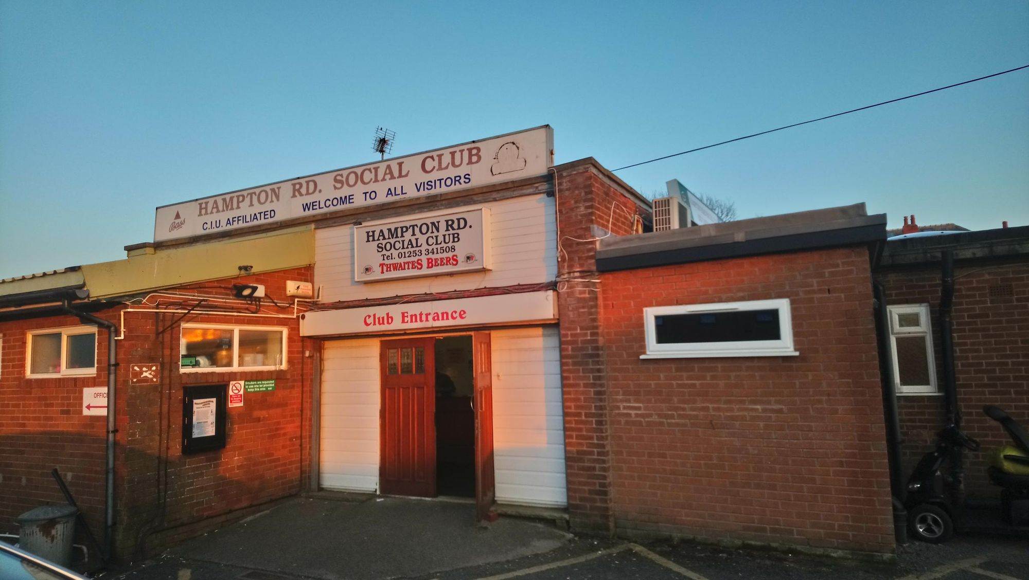Hampton Road Social Club & Caravan Park, Blackpool. (Pub, External, Key). Published on 25-05-2018