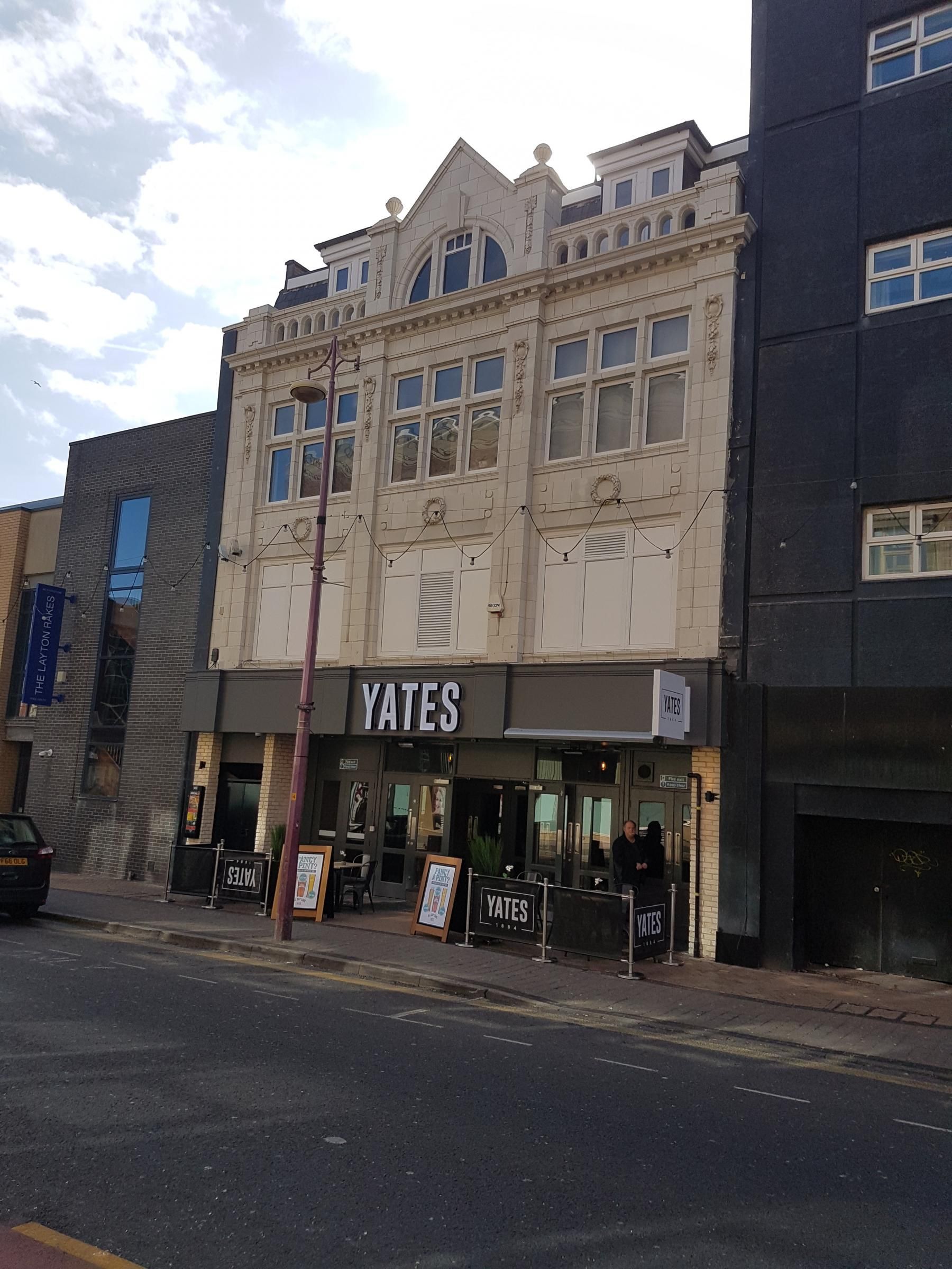 Yates, Blackpool. (Pub, External, Key). Published on 20-04-2017