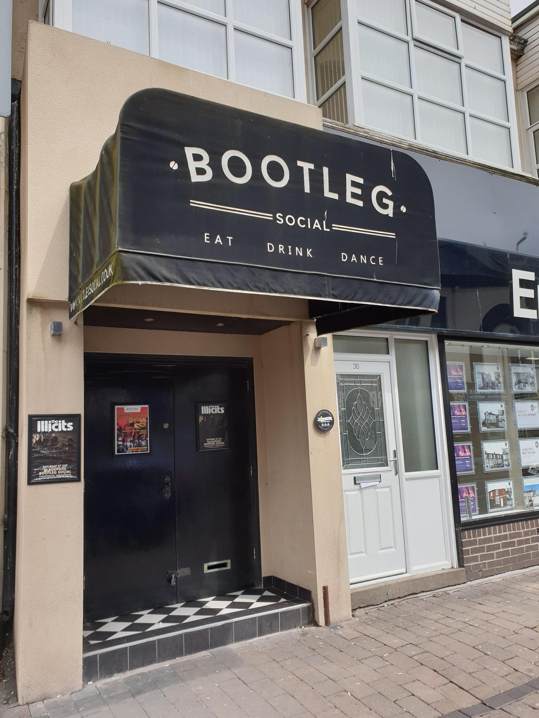 Bootleg Social,. Blackpool. (Pub, External, Key). Published on 15-06-2019