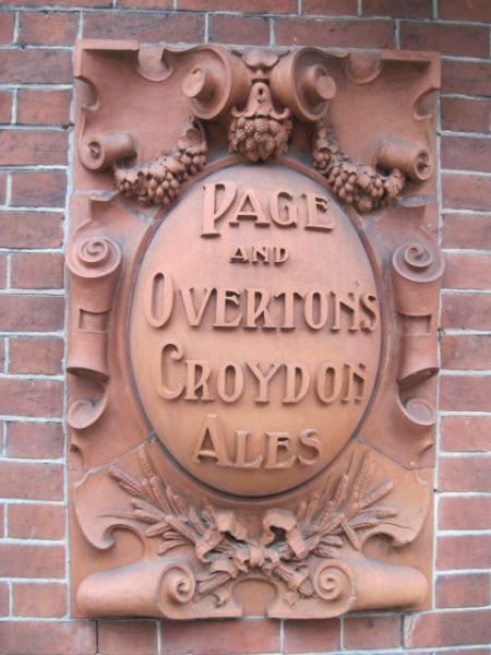 Terracotta former brewery sign. (Pub, External). Published on 23-06-2013