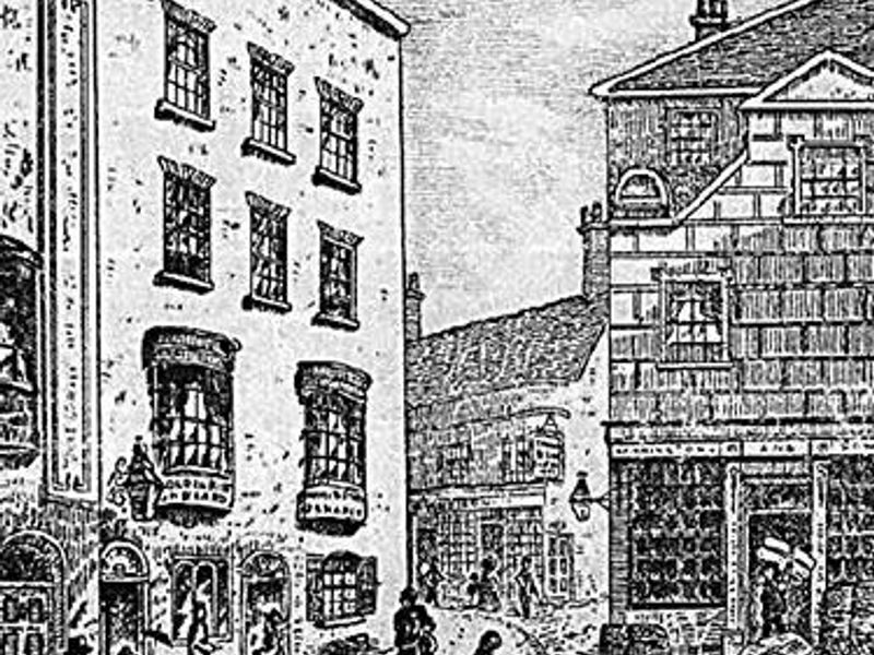 Old engraving of exterior as the Golden Fleece. (Pub, External). Published on 03-05-2019