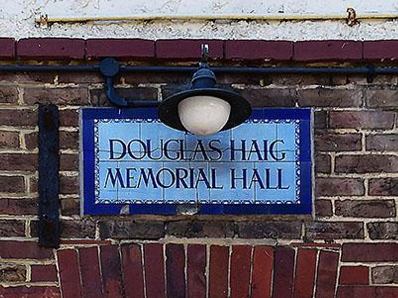 Earl Haig Memorial Hall sign. (Sign). Published on 09-06-2019 
