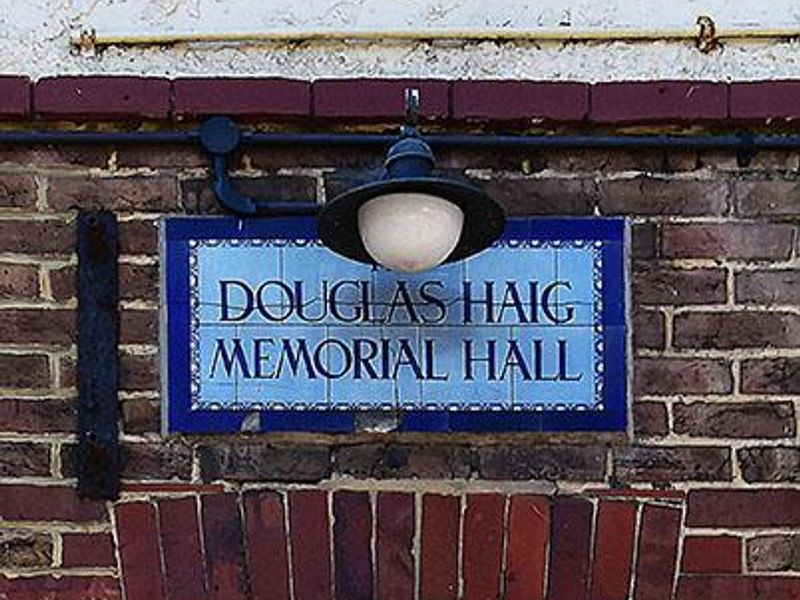 Earl Haig Memorial Hall sign. (Sign). Published on 09-06-2019