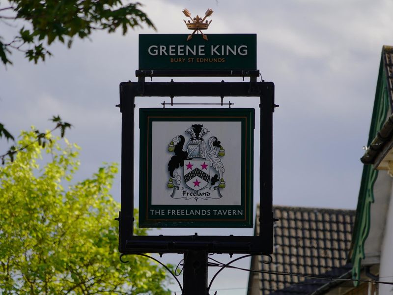 Photo taken 5 May 2025, pub sign.. (Sign). Published on 05-05-2025 