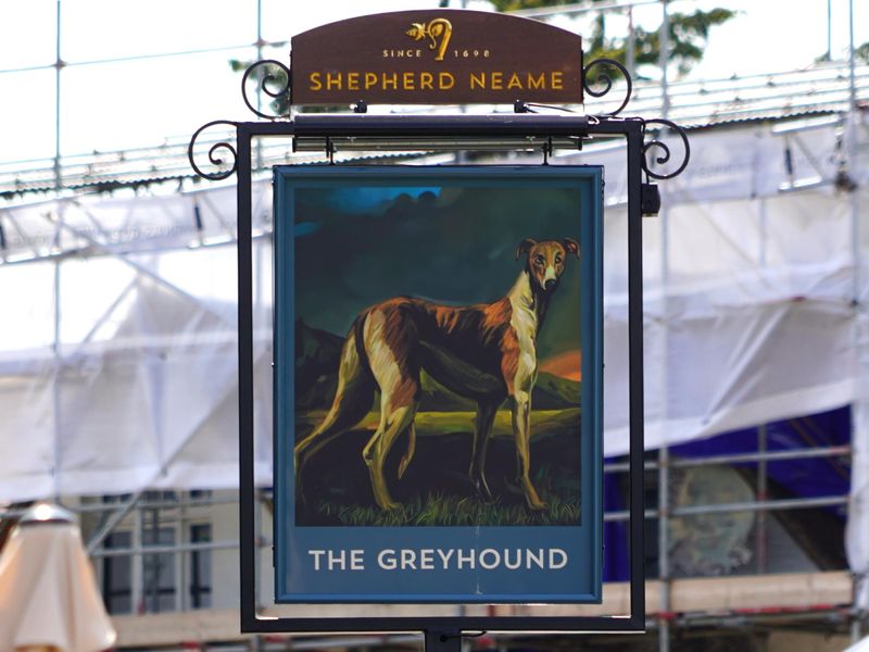 Photo taken 18 July 2026, pub sign.. (Sign). Published on 20-07-2026 