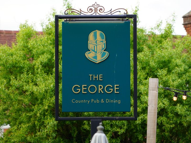 Photo taken 8 May 2025, pub sign.. (Sign). Published on 09-05-2025 