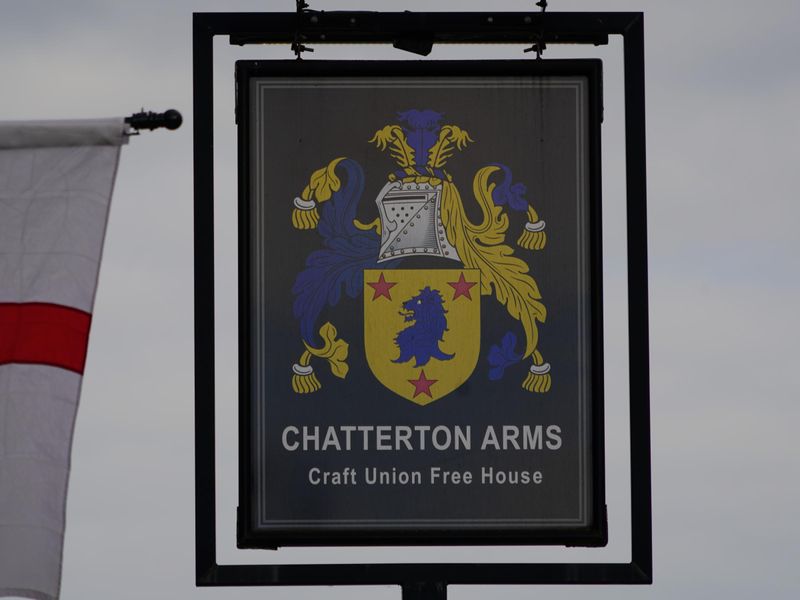 Photo taken 4 May 2025, pub sign.. (Sign). Published on 05-05-2025 