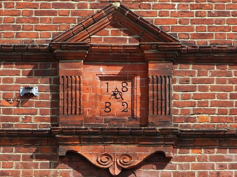 Photo taken 2 Sep 2020, AD 1882 external brick wall sign.. (Sign). Published on 12-08-2026 