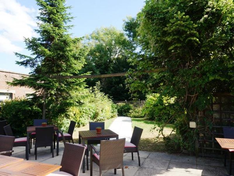 Photo taken 8 September 2016. Miller & Carter patio.. (Pub, Garden). Published on 08-09-2016 