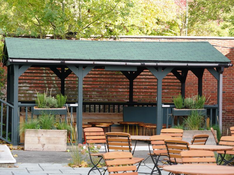Photo taken 25 October 2021 garden at front of pub.. (Pub, Garden). Published on 27-10-2021 